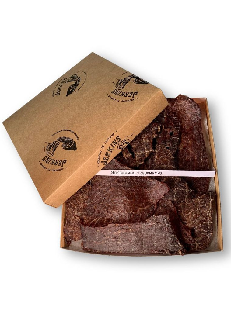 Чипси. Бокс Яловичини середній. 600г Jerkins (325455646)