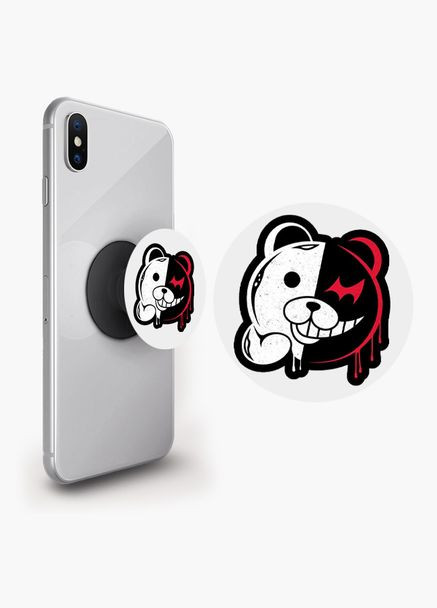 Попсокет держатель для смартфона (Popsockets) Мишка Черный No Brand (302083096)