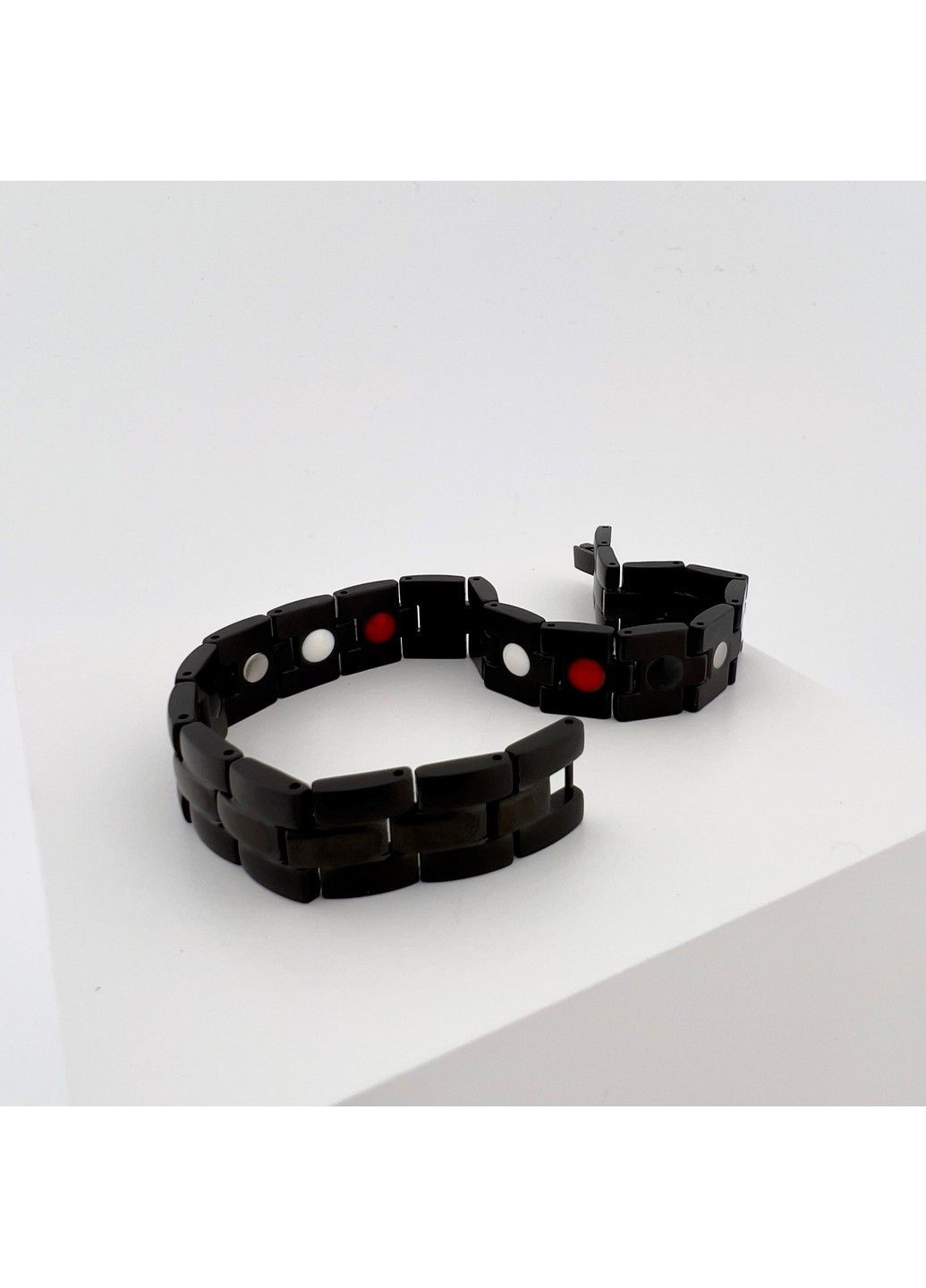 Мужской браслет из нержавеющей медицинской стали с магнетитами 21.5см BS-019 No Brand (299486567)