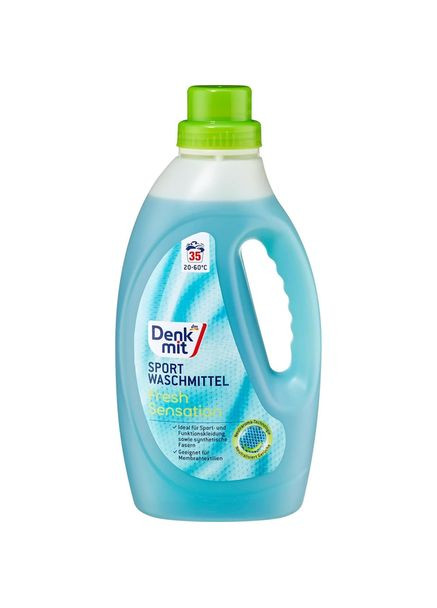 Гель для синтетичних та мембранних тканин Sport Waschmittel Fresh Sensation 1.5 л 35 прань Denkmit (365728479)
