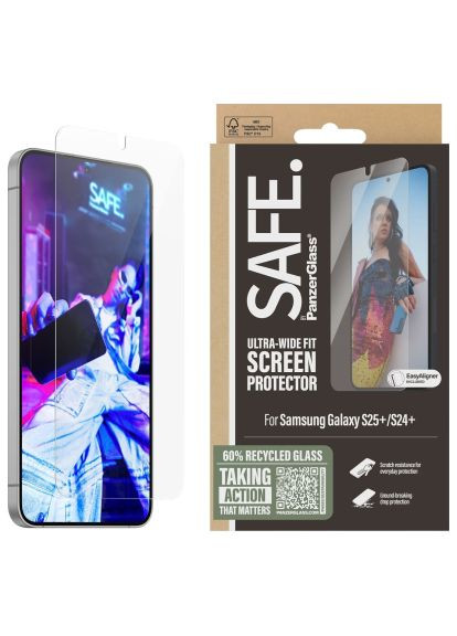 Скло захисне (PG_SARNUWFG37942) Panzerglass Samsung Galaxy S25 Plus Ultra-Wide Fit w. Aligner (366522103)