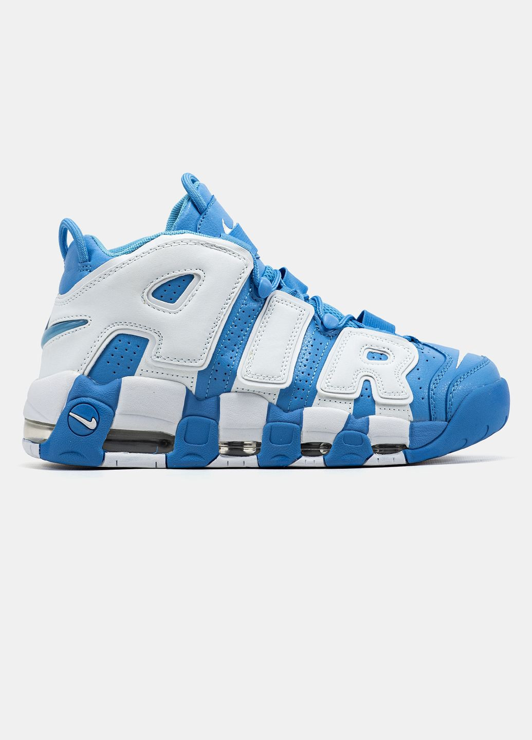 Синій Осінні кросівки чоловічі nike air more uptempo blue white | найк аір море аптемпо сині No Brand
