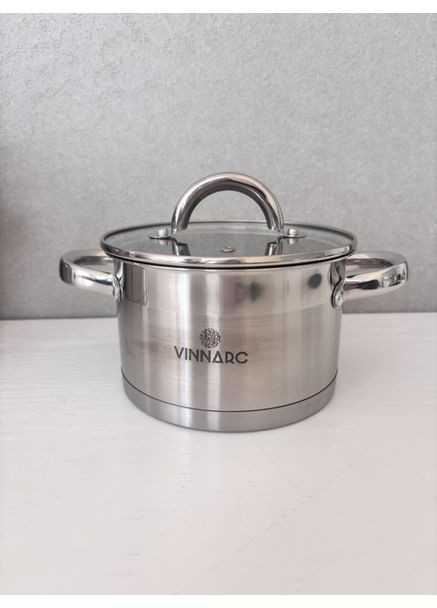 Кастрюля Iconik нержавеющая с крышкой 4.7 л 22 см (7447-VN) арт. 38238 Vinnarc (361852462)