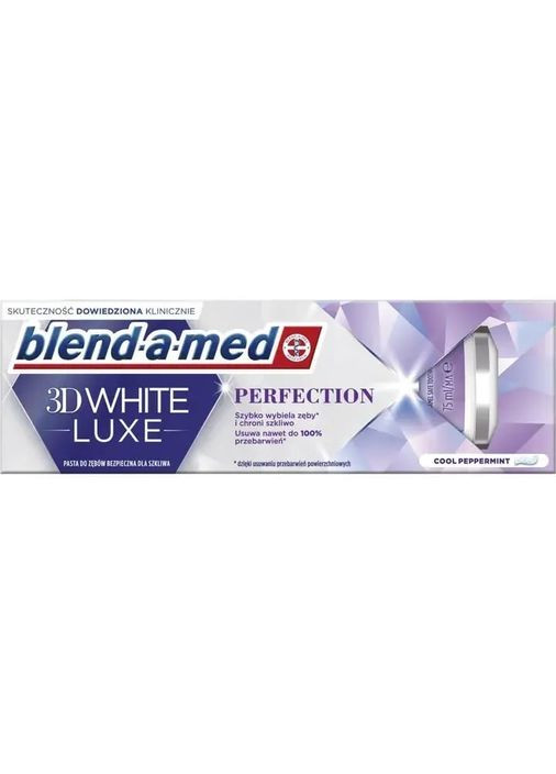 Зубная паста 3D White Luxe Совершенство, 75 мл Blend-a-Med 81666792 (328400110)