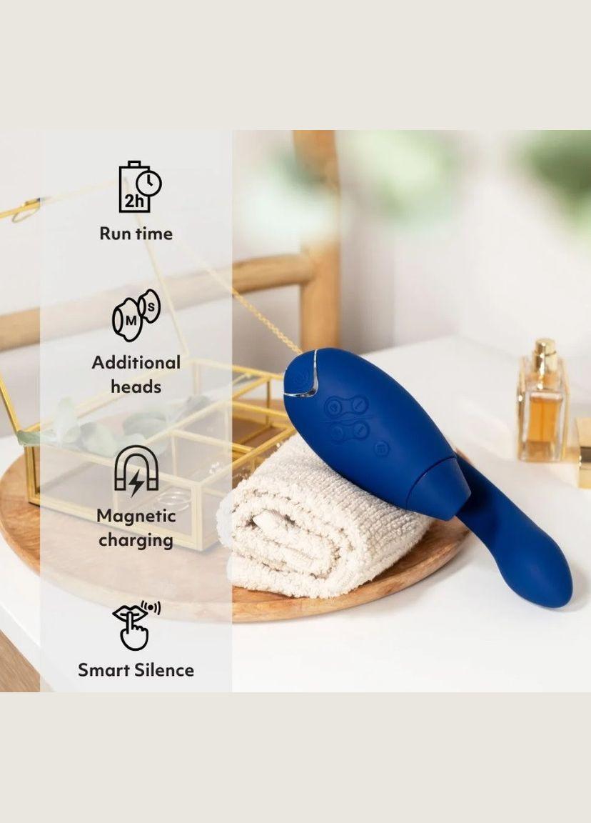 Инновационный бесконтактный вибратор-стимулятор Duo 2 Blueberry Womanizer (303886652)