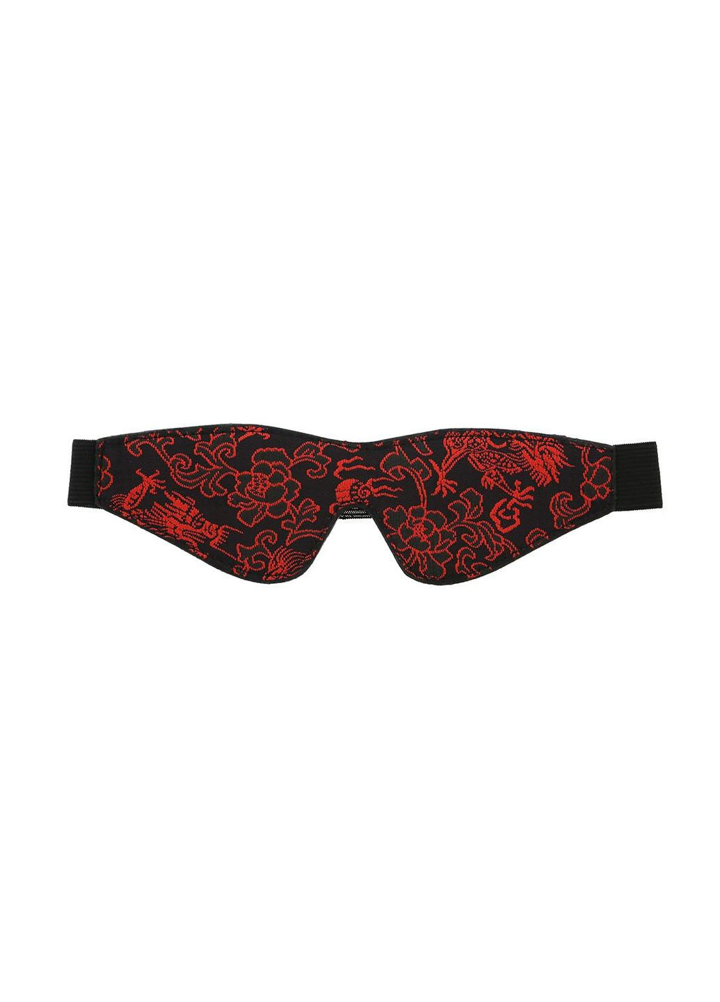 Маска на очі чорна Dream Тoys Blaze Deluxe Blindfold з червоним візерунком у вигляді вишивки Dream Toys (302496376)