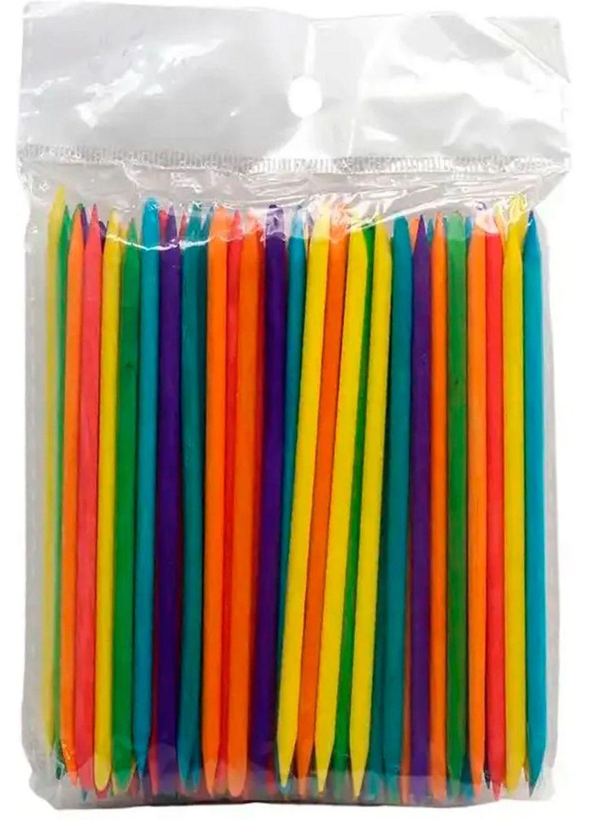 Апельсиновые палочки для маникюра цветные, 100шт. Plus-plus (354794899)