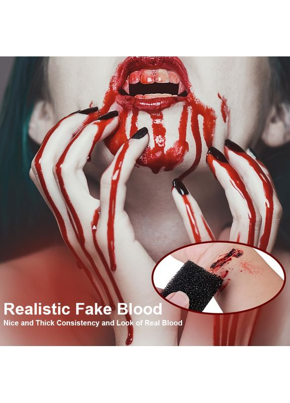 Жидкий латексный Набор для макияжа SFX с спреем для крови и спонжем аппликатором Veronni (370440522)