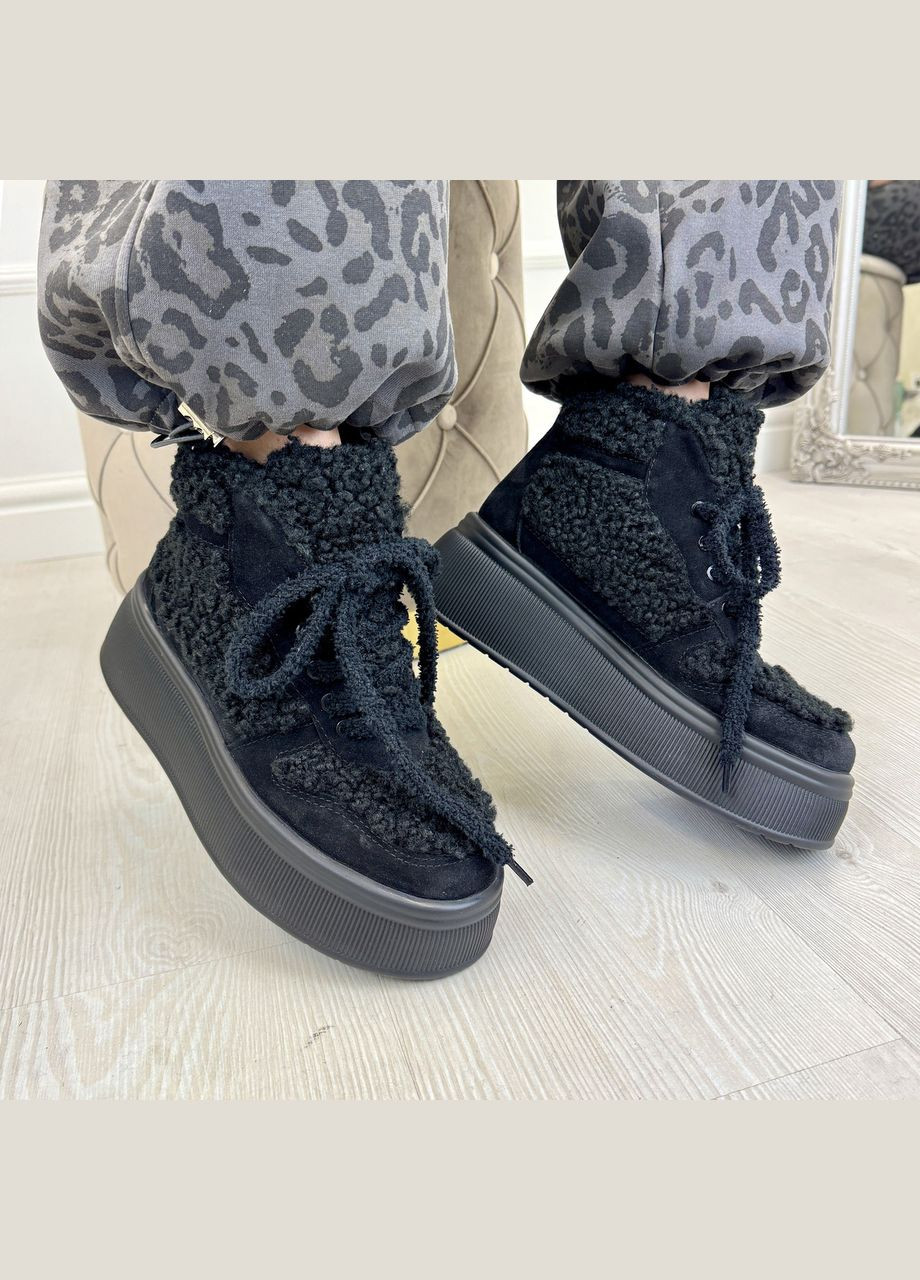 Черевики жіночі замшеві з барашком тедді Vasha para (315933109)