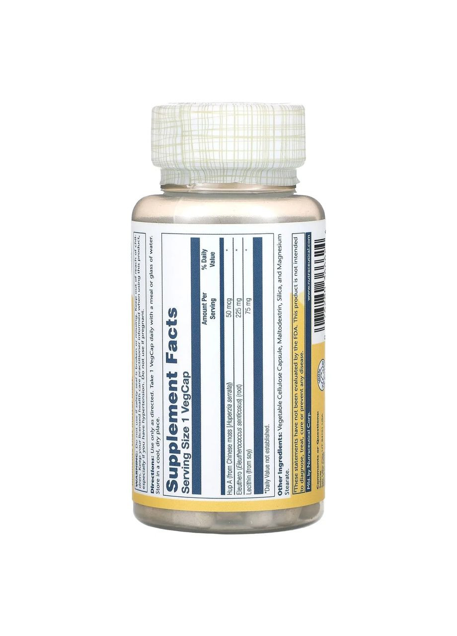 Huperzine A 50mcg - 60 vcaps Solaray (365754592)