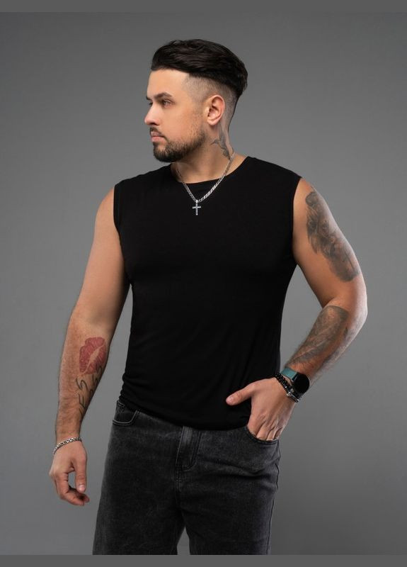 Черная футболка gn-537 черные ISSA PLUS