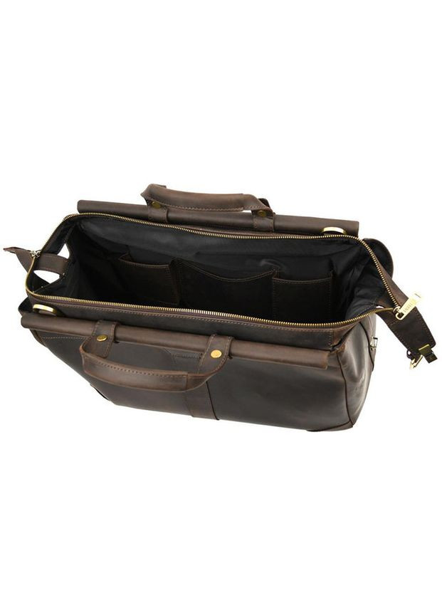 Сумка саквояж мужская кожаная Коричневый 35673 TARWA (334285426)