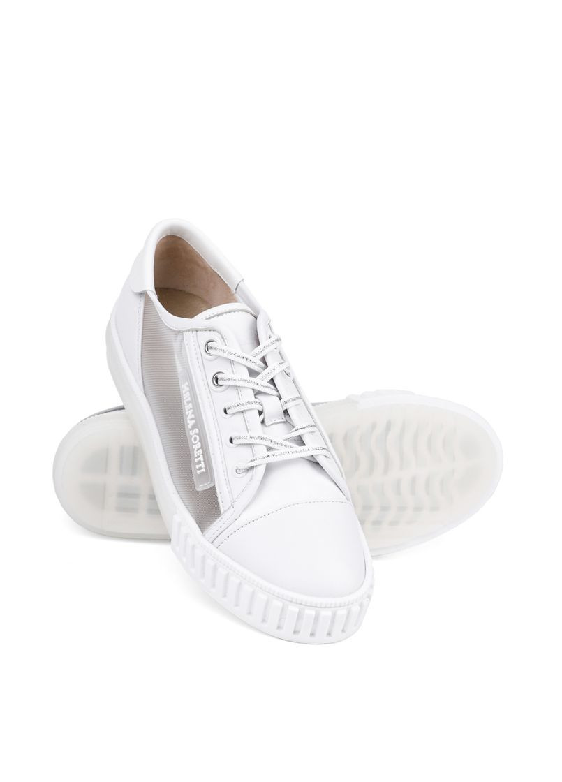 Белые женские кеды 4649/04 белая кожа Helena Soretti