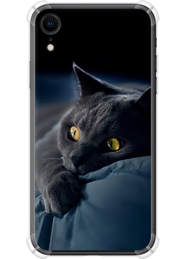 Силикон с усиленными углами чехол 'Дымчатый кот' для Endorphone Apple iPhone XR (265226877)