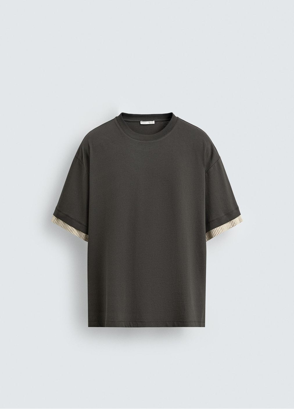 Серо-зеленая футболка Zara