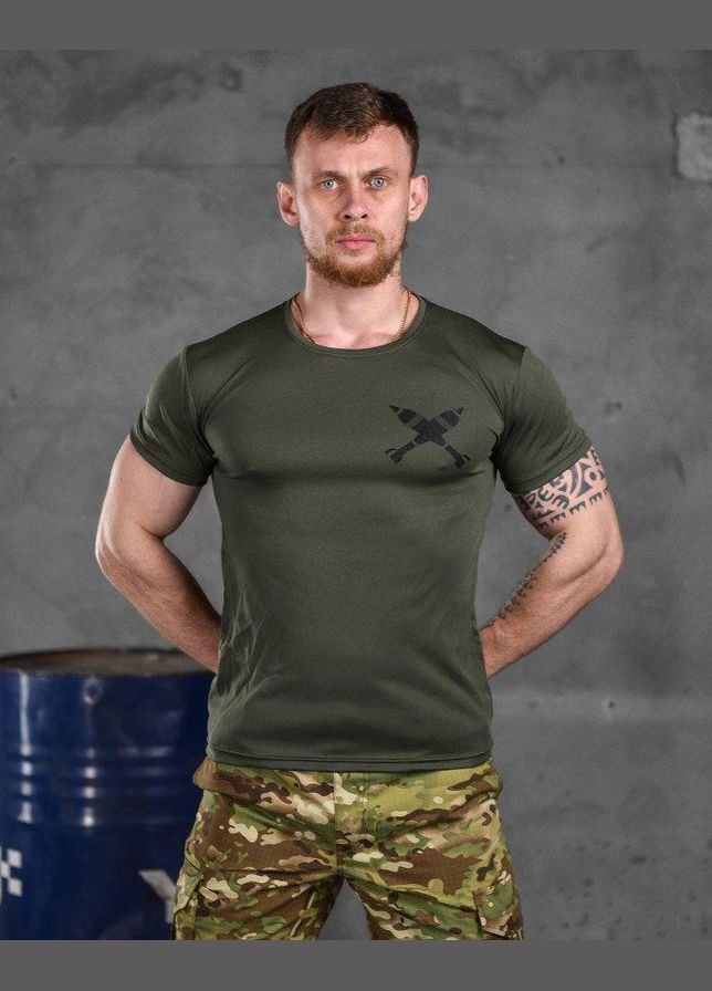 Тактическая потоотводящая футболка Odin oliva снаряд ВТ6562 3XL No Brand (290704186)