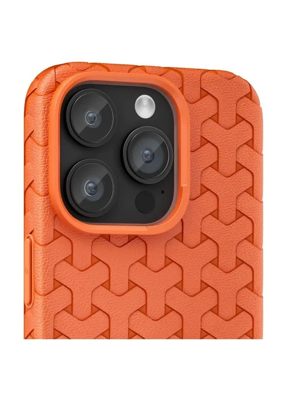 Чехол TPU Weaving для Apple iPhone 15 Pro 6.1" Оранжевый No Brand (403011195)