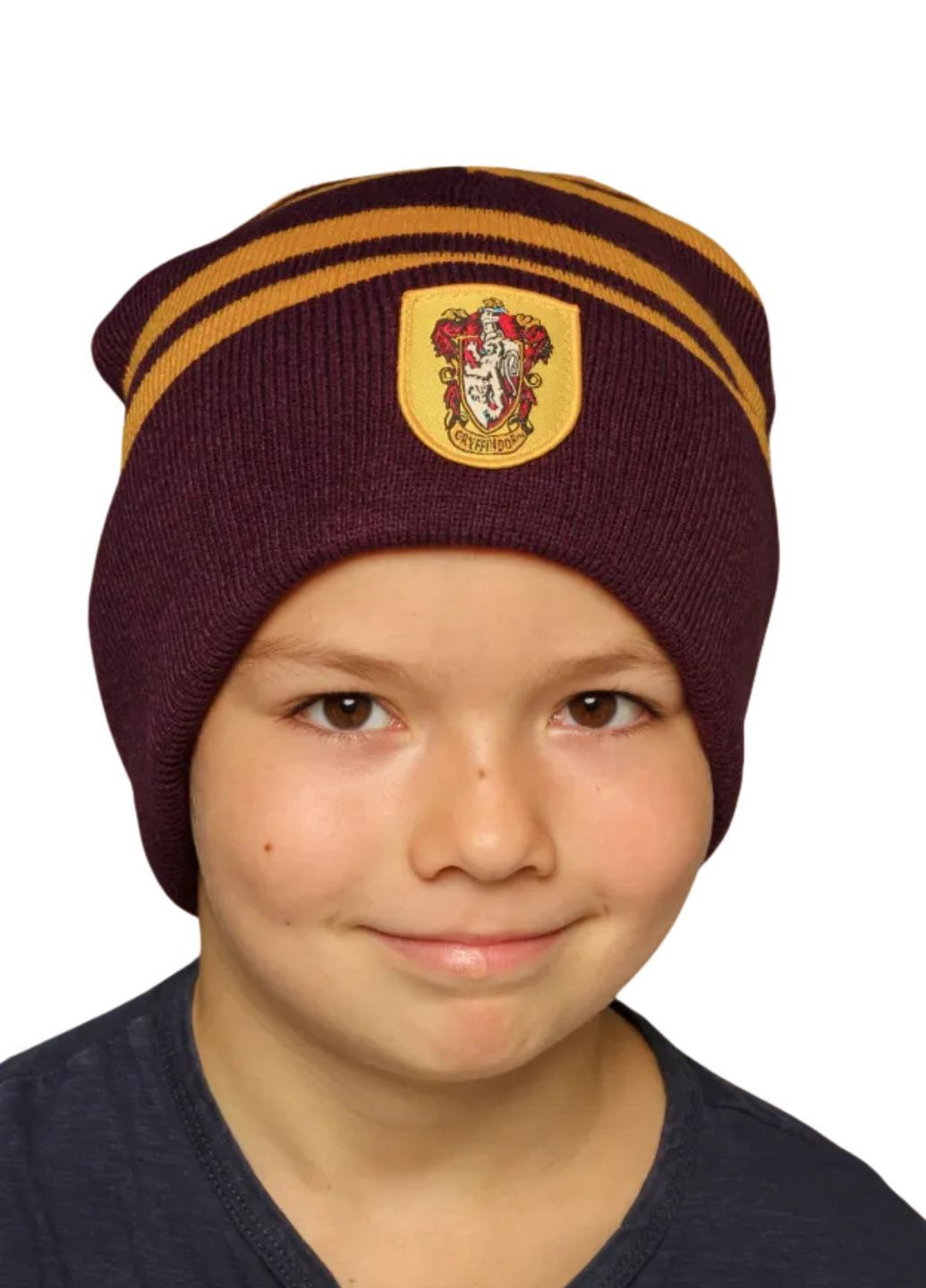 Детская вязаная шапка-бини с гербом факультета Гриффиндор My Kigu (363838743)