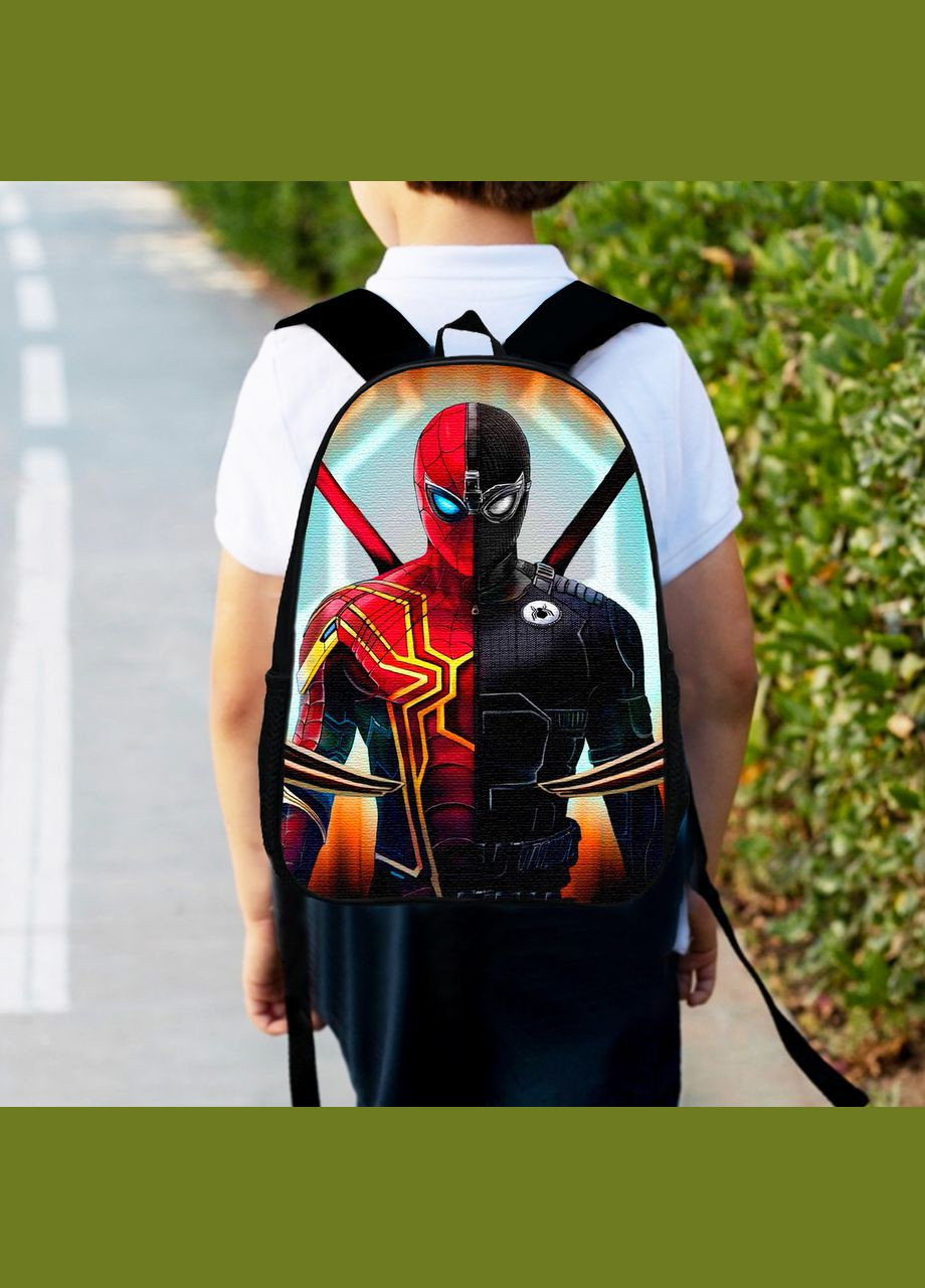 Рюкзак детский паук, спайдермен "Spiderman" 34х27см, городской ранец для мальчика с принтом No Brand (306438628)