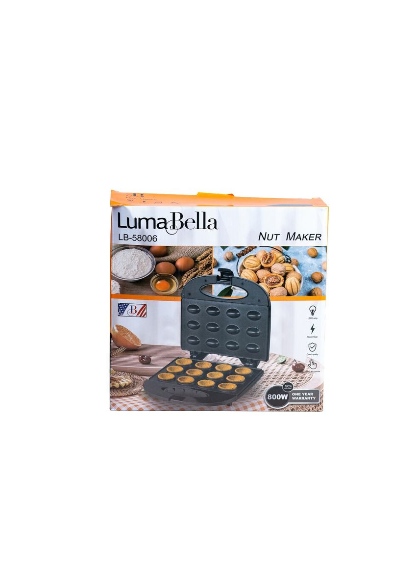 Орешница электрическая 800 Вт Luma LB-58006 с антипригарным покрытием на 12 орешков Bella (290049489)