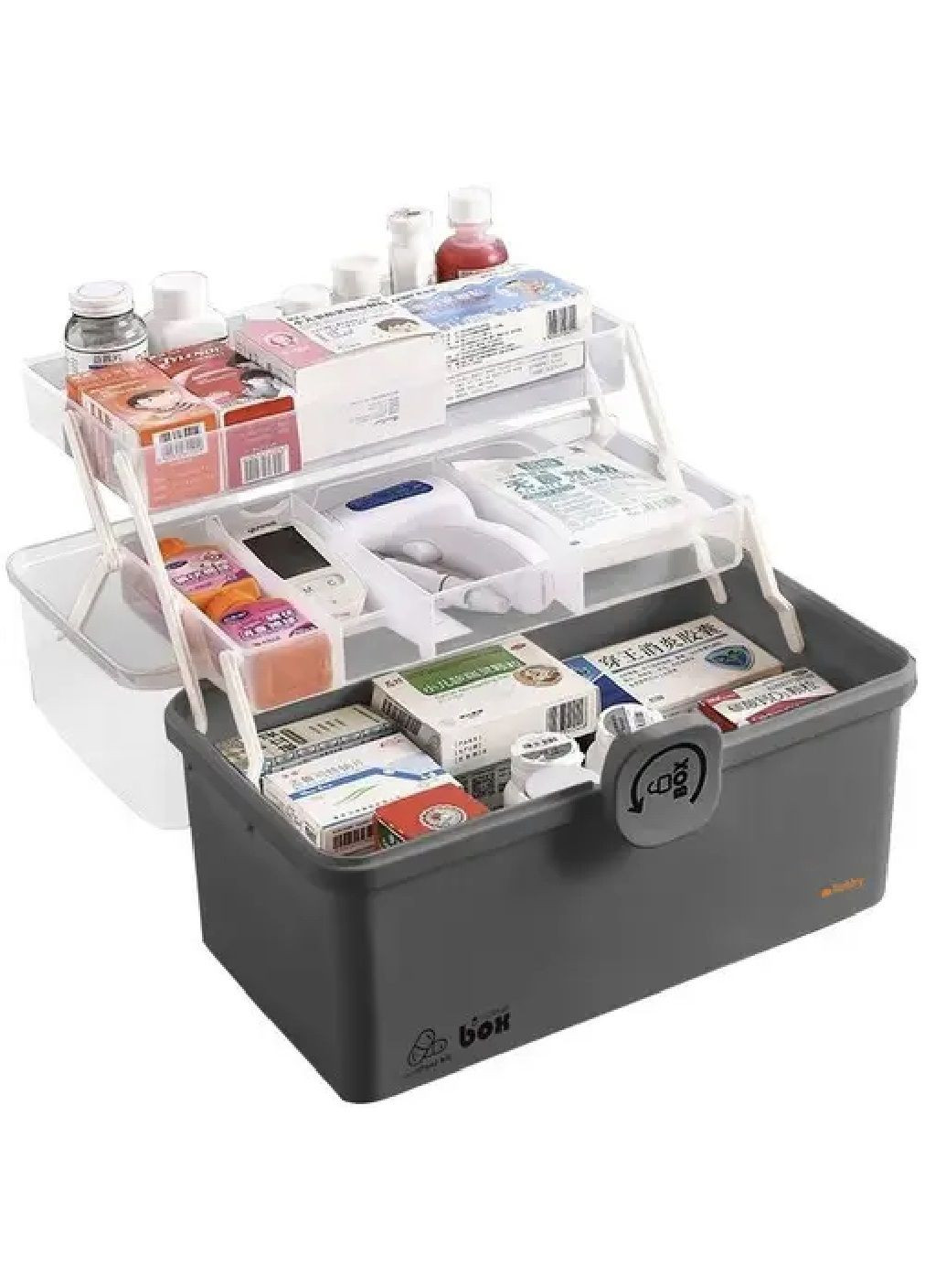 Аптечка органайзер короб бокс кейс складной для хранения переноски медикаментов таблеток лекарств 32х22,5х19 см (478106-Prob) Unbranded (302766965)