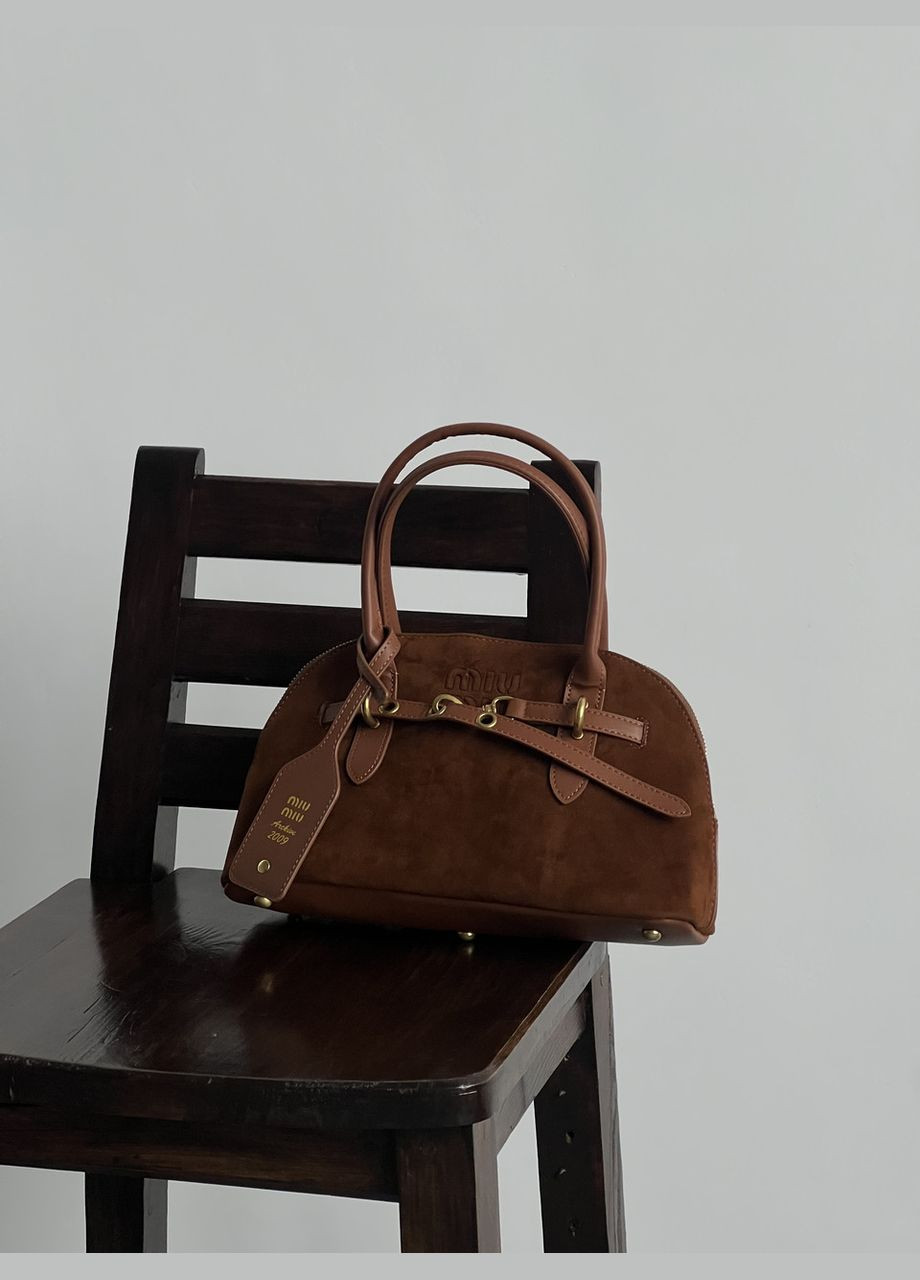 Сумка жіноча карамельний замш через плече No Brand (322464193)