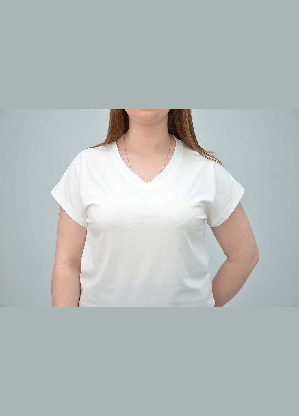 Светло-серая всесезон женская повседневная футболка, разные цвета (2xl,, 4xl, 5xl) светло-серый, 3xl No Brand