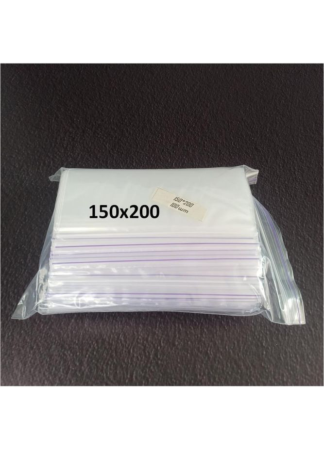 ЗИП пакеты с замком ZIP-LOCK, размер 150х200 мм, уп. 100шт Plus-plus (354796142)