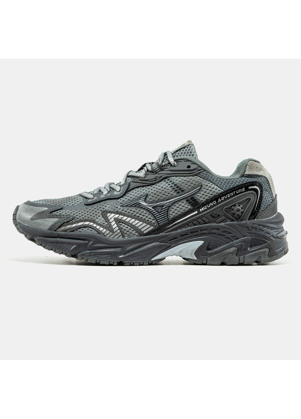 Серые демисезонные кроссовки мужские mizuno adventure grey | мизуно эдвенче серые No Brand