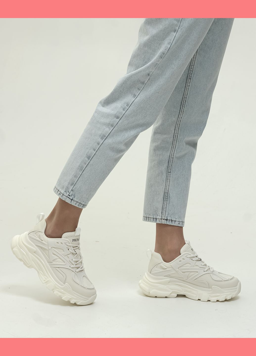 Кросівки жіночі шкіра текстиль Prima d'Arte молочні всесезони (281352835)