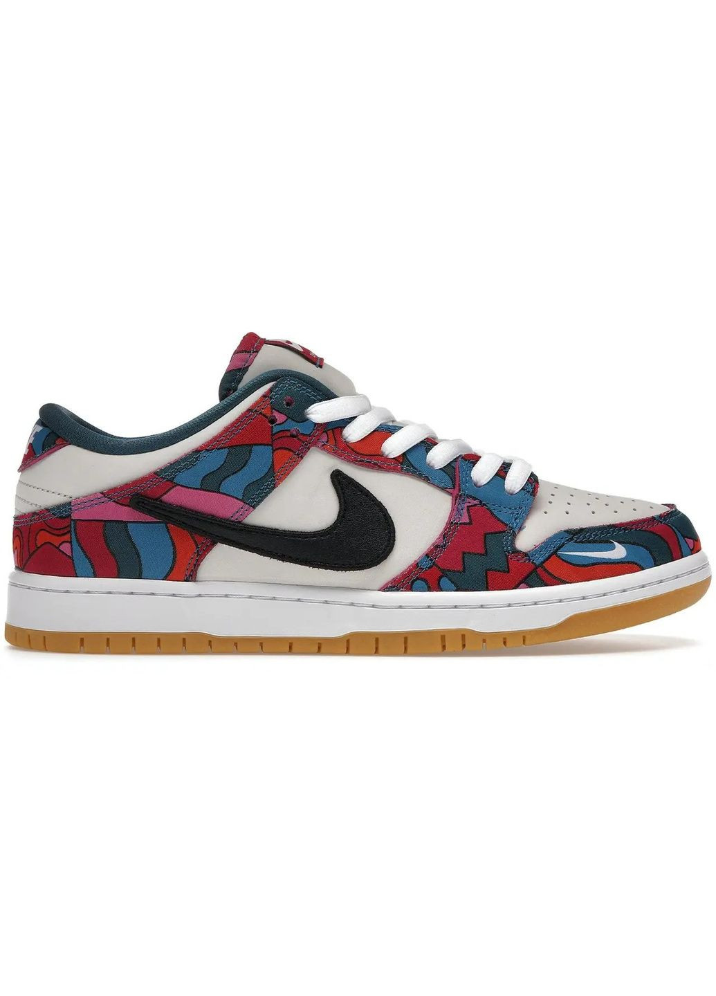 Цветные кроссовки sb dunk low pro parra abstract art Nike