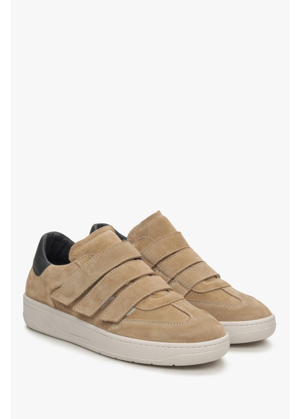 Коричневые кеды низкие, цвет коричневый Estro