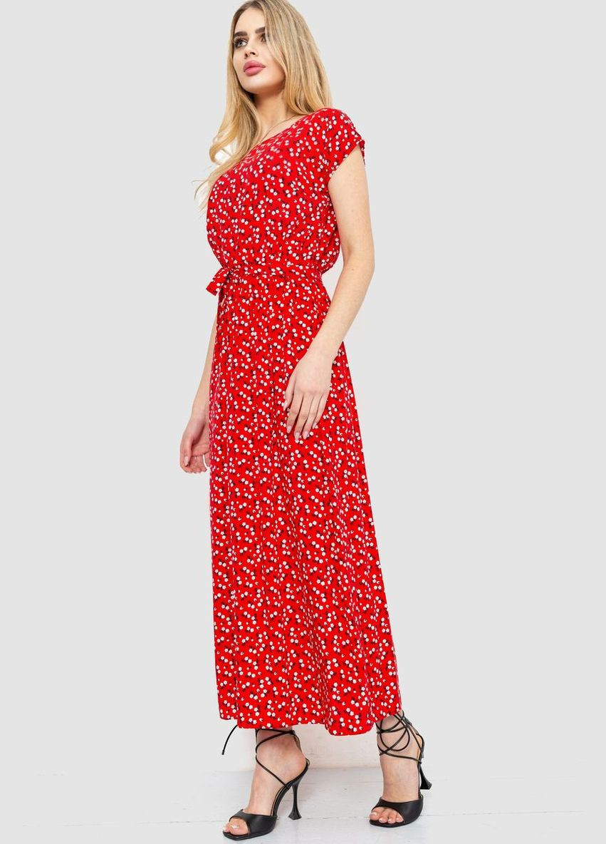 Красное платье с цветочным принтом, цвет черный, Ager