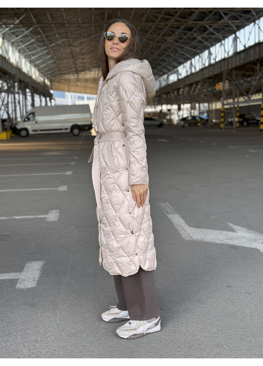 Бежева демісезонна куртка жіноча демісезонна dana бежевого кольору (кдm-120-б) Sifurs