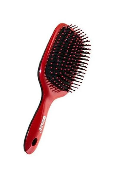 Велика квадратна щітка для волосся масажна червона Salon Professional (367609917)