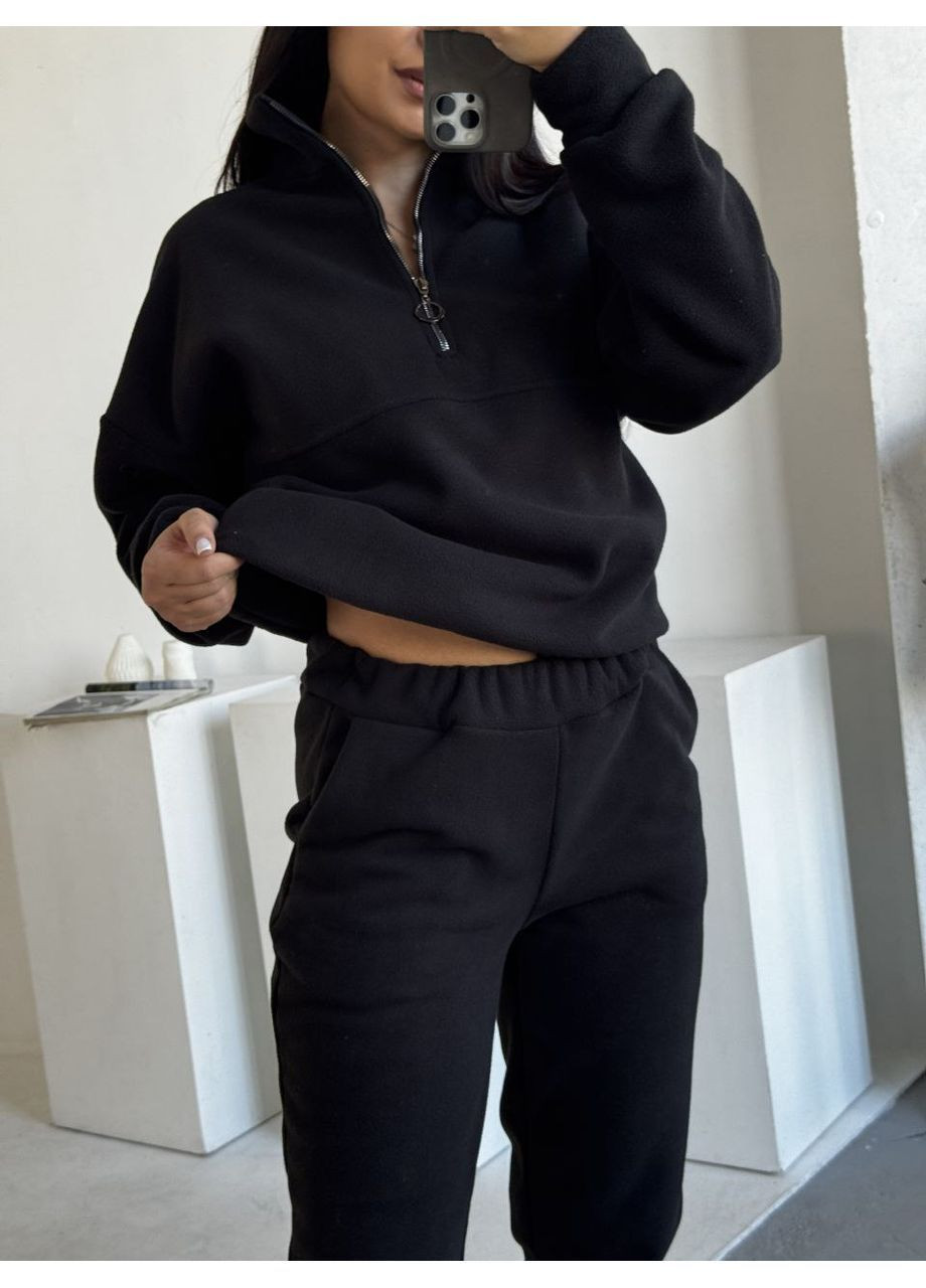 Флісовий жіночий костюм оверсайз,кофта та штани з кантиком,турецький фліс Полар Україна (365957272)