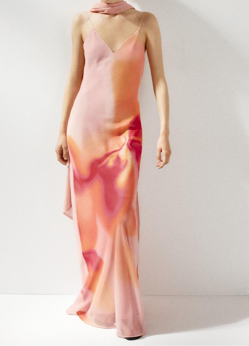 Комбінована сукня Zara з абстрактним візерунком