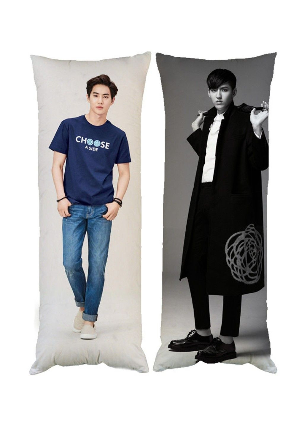 Подушка дакимакура K-pop Сухо Крис EXO декоративная ростовая подушка для обнимания двусторонняя No Brand (328315249)