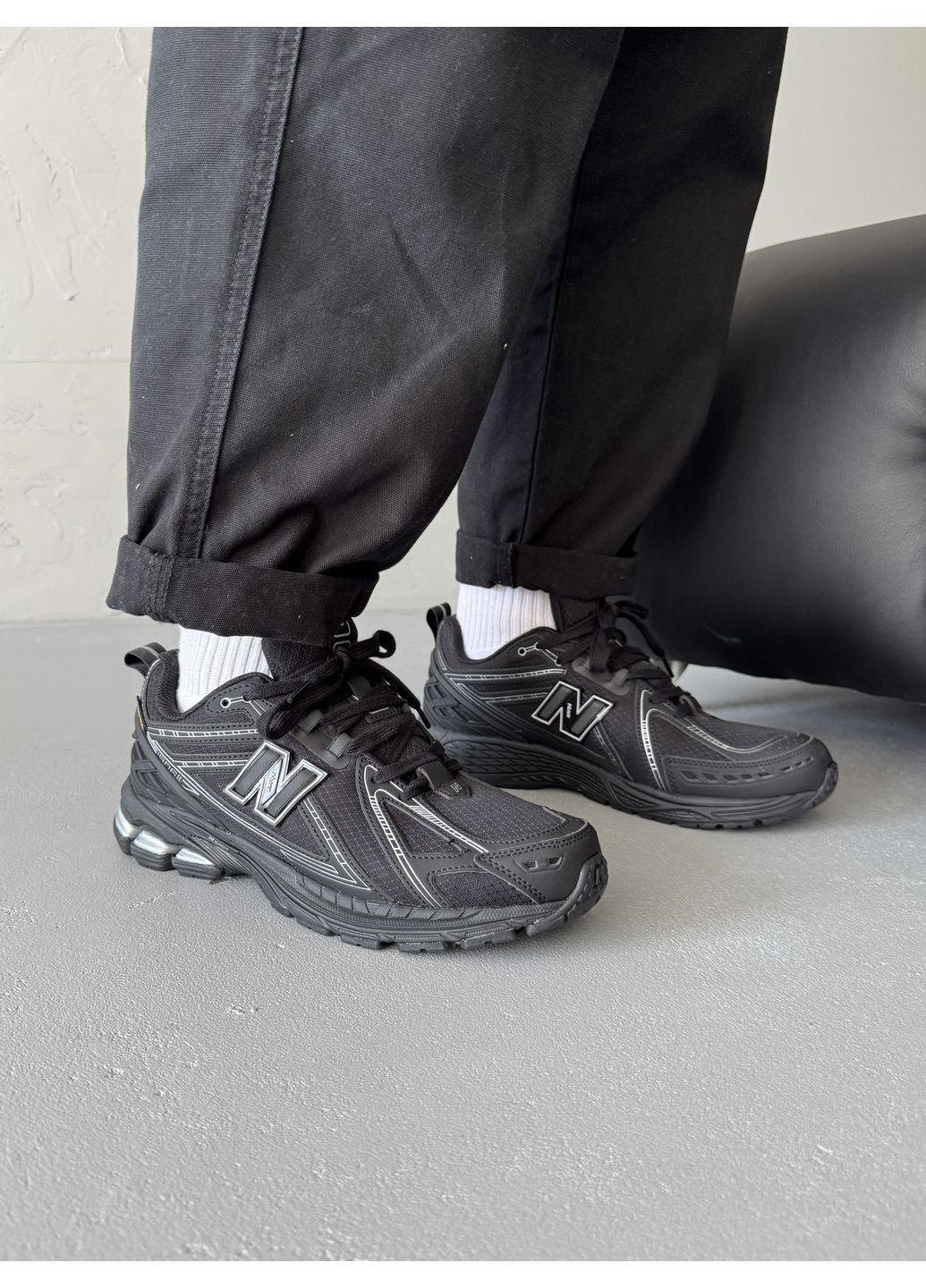 Чорні Осінні кросівки чоловічі new balance 1906r cordura black silver termo | нью беланс 1906r чорні No Brand