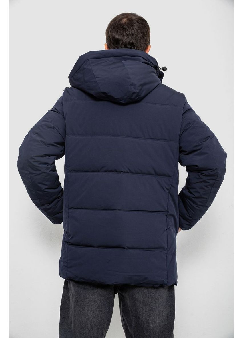 Синяя куртка мужская зимняя удлиненная, цвет синий, 241r2022-21 Ager