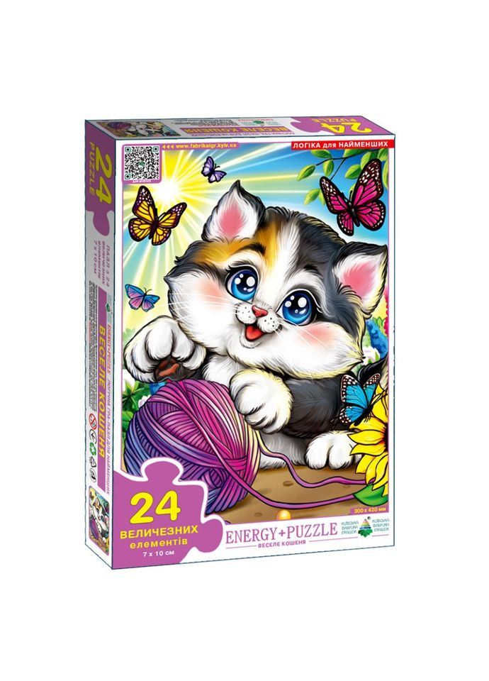Пазл дитячий Веселе кошеня 88281, 24 великих елементи No Brand (327888144)