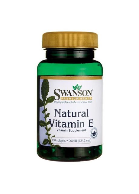 Витамин Е натуральный, токоферол, 200 мкг, 100 капсул. Swanson (364311159)