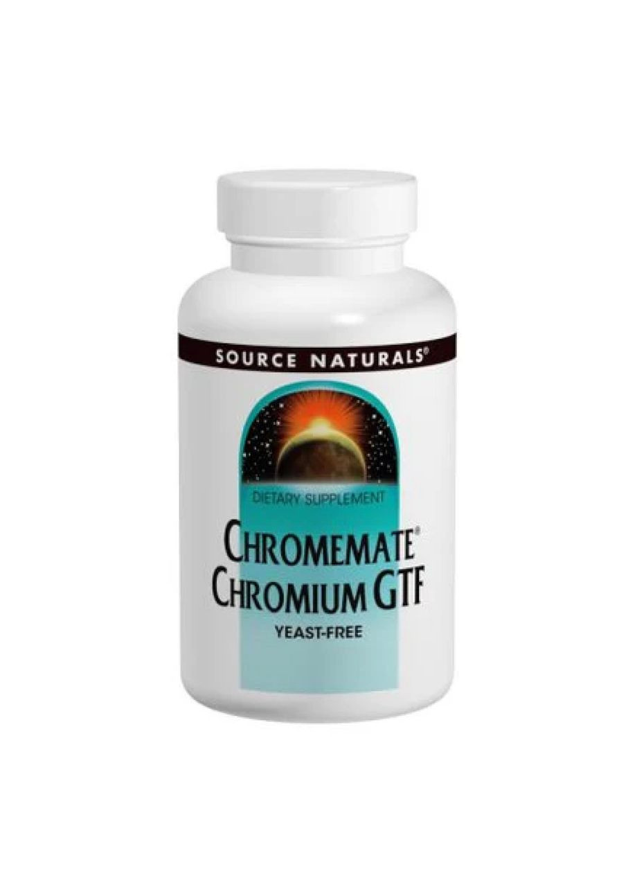ChromeMate® Chromium GTF 200mcg Yeast Free - 120 tabs Source Naturals (369399619)