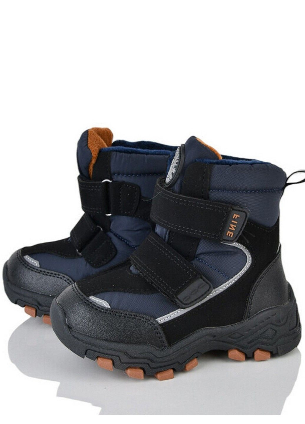 Синие кэжуал зимние сноубутсы на овчине fgp590-1d Kimboo