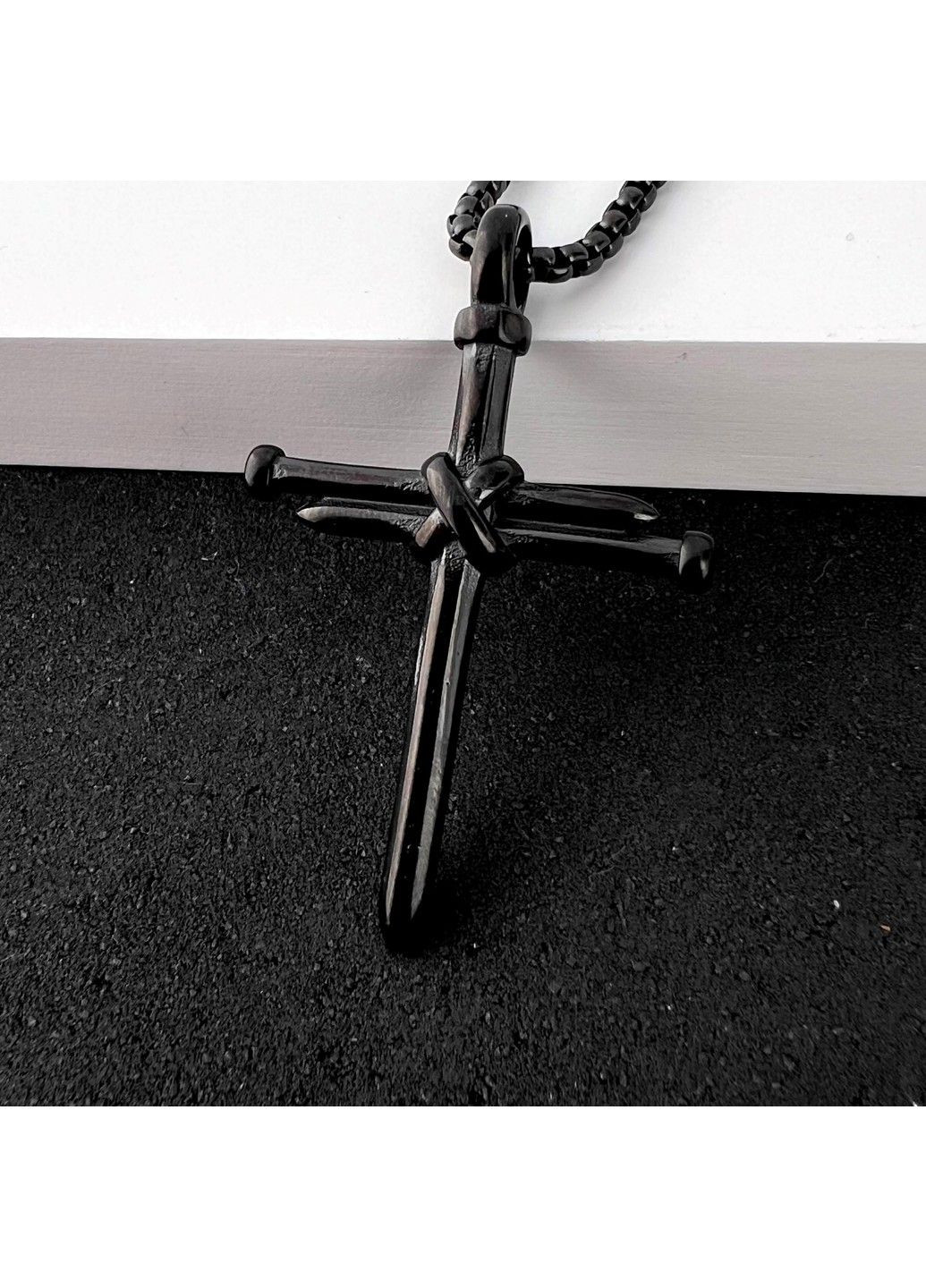 Крестик из нержавеющей медицинской стали PSC-107 No Brand (351503734)