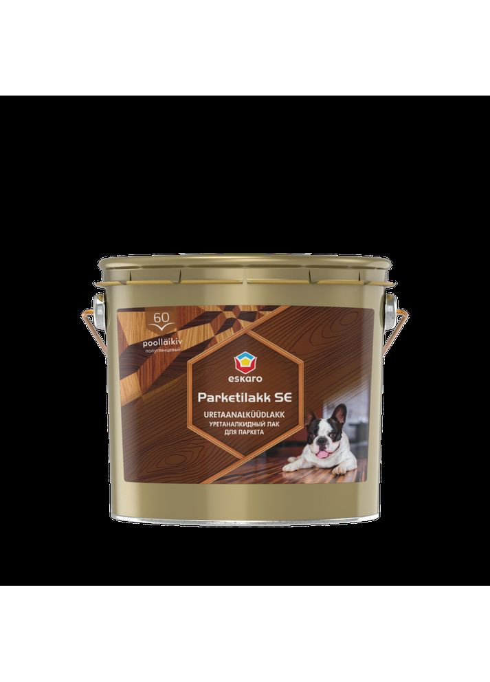 Лак паркетный Parketilakk SE 60 уретан алкидный полуглянцевый 2.5 л ESKARO (360882395)