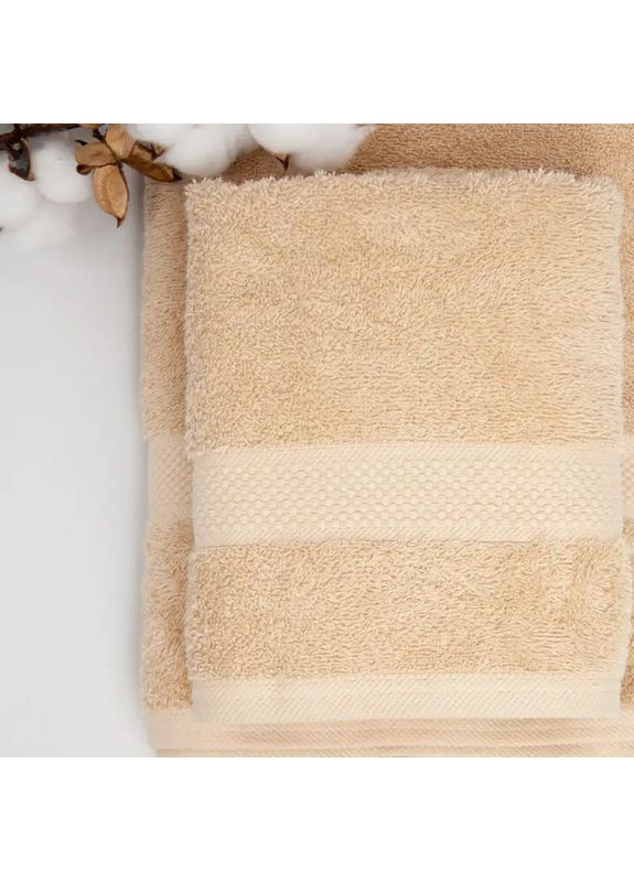 Хлопковое полотенце для тела 70*140 см, 470 г/м2 Honey Бежевый (2527070140) ТЕП однотонный бежевый