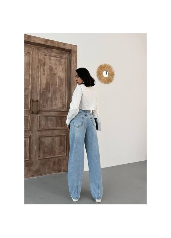 Женские джинсы широкого кроя с высокой посадкой, Размер одежды S, Цвет Джинс. Top Secret Denim (354697517)