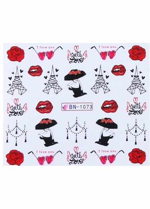 Слайдер-дизайн водні наклейки для нігтів, BN-1073 No Brand (296665857)