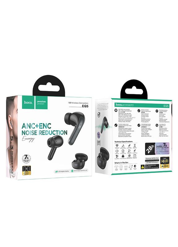 Бездротові навушники Energy true wireless ANC+ENC noise reduction BT headset (6942007602419) Hoco EQ5 (361871395)